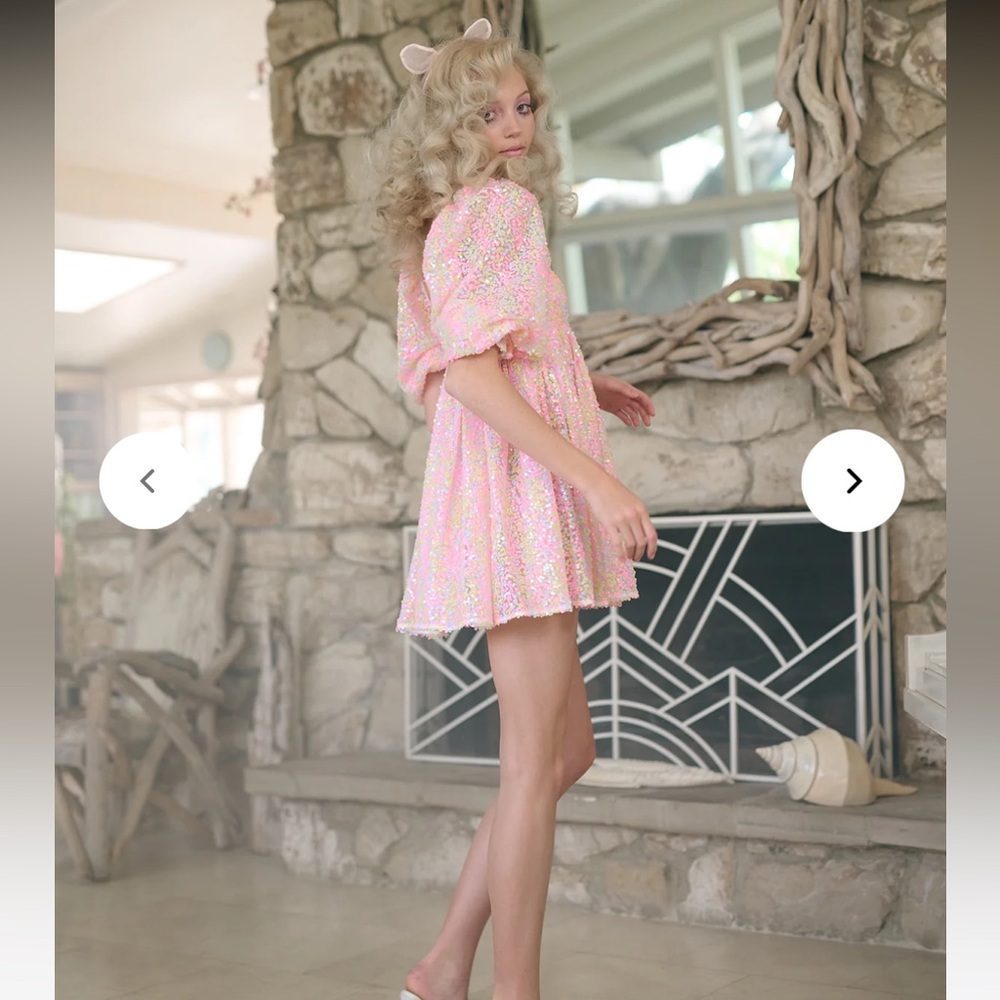 Selkie rainbow sparkle puff dress - Picture 4 of 10